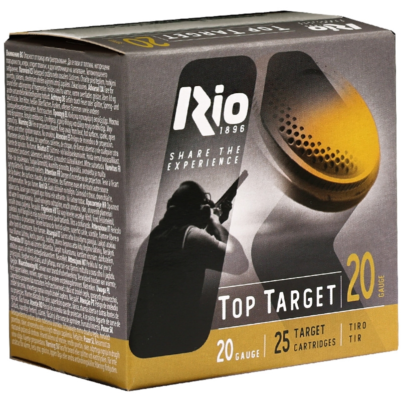 Rio Top Target 20 Gauge Ammo 2-3/4 7/8 Oz #7.5 Lead Shot Ammo - TT2075 Case Of 250 (10 Boxes Of 25) Ammo - Free Shipping TT2075 Case Of 250 (10 Boxes Of 25) - Free Shipping Ammo