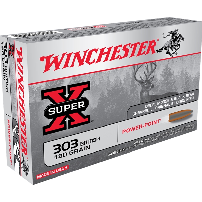 chester Super-X 303 British 180 Grain Power Point Box Of 20 Ammo