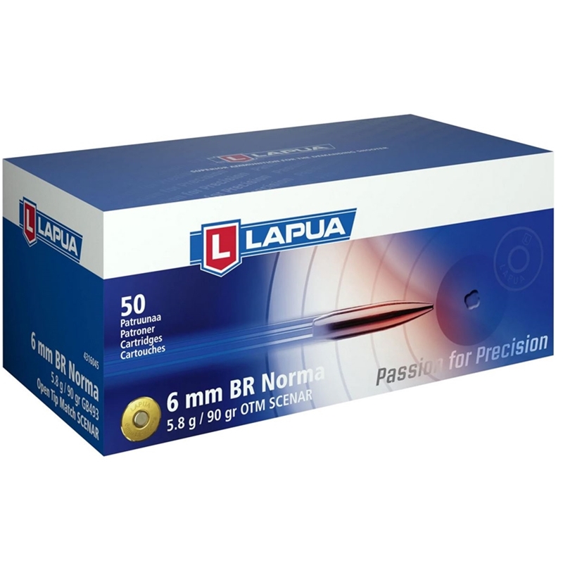 ua Scenar-L 6mm Norma BR (Bench Rest) 90 Grain Hollow Point Boat Tail Box Of 50 Ammo