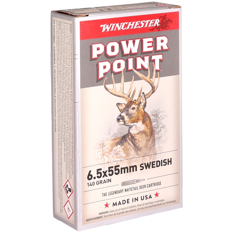 chester Super-X 6.5x55mm Swedish Mauser 140 Grain Power-Point Box Of 20 Ammo