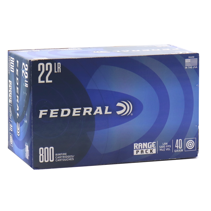 eral 22 Long Rifle 40 Grain Lead Round Nose Range Pack 800 Rounds Box Of 800 Ammo