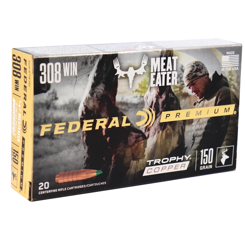 Federal Premium 308 Winchester Ammo 150 Grain Trophy Copper Ammo - P308TC3 Box Of 20 P308TC3 Box Of 20 Ammo