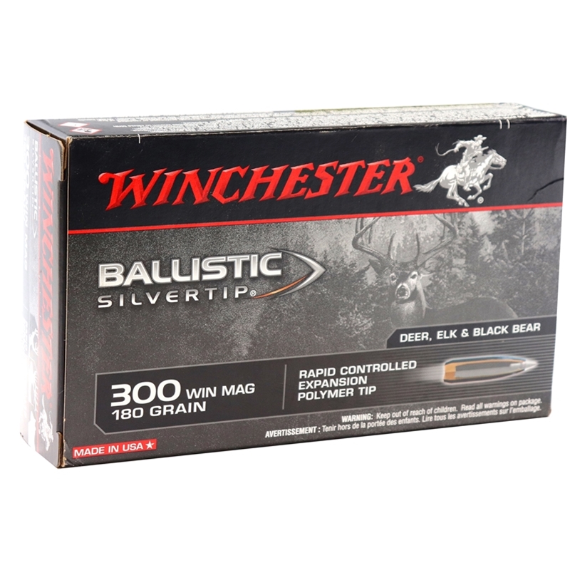 chester Ballistic Silvertip 300 Winchester Magnum 180 Grain Polymer Tip Box Of 20 Ammo