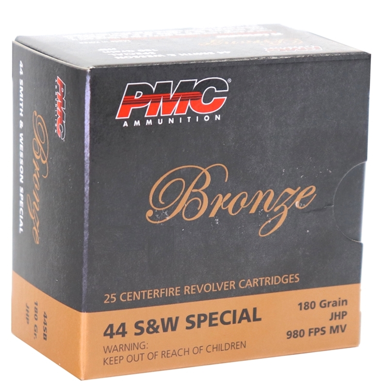  Bronze 44 S&W Special 180 Grain Jacketed Hollow Point Box Of 25 Ammo
