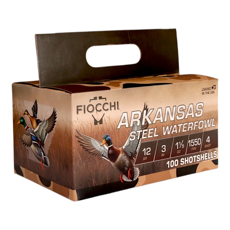 Fiocchi Arkansas Steel Waterfowl 12 Gauge Ammo 3 1 1/5 Oz #4 Steel Shot 123ADS4 Box Of 100 cchi Arkansas Steel Waterfowl 12 Gauge 3 1 1/5 Oz #4 Steel Shot 123ADS4 Box Of 100 Ammo