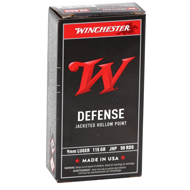 Winchester USA Defense 9mm Ammo 115 Grain Jacketed Hollow Point Ammo - USA9JHP Box Of 50 USA9JHP Box Of 50 Ammo