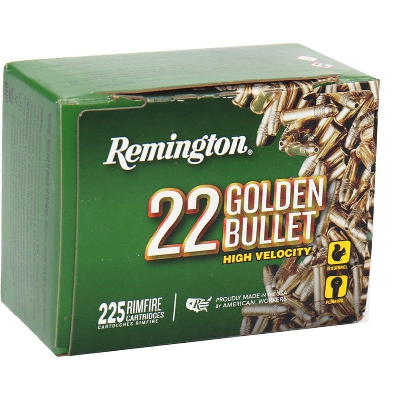 ington Golden Bullet 22 Long Rifle 36 Grain High Velocity CPHP Box Of 225 Ammo