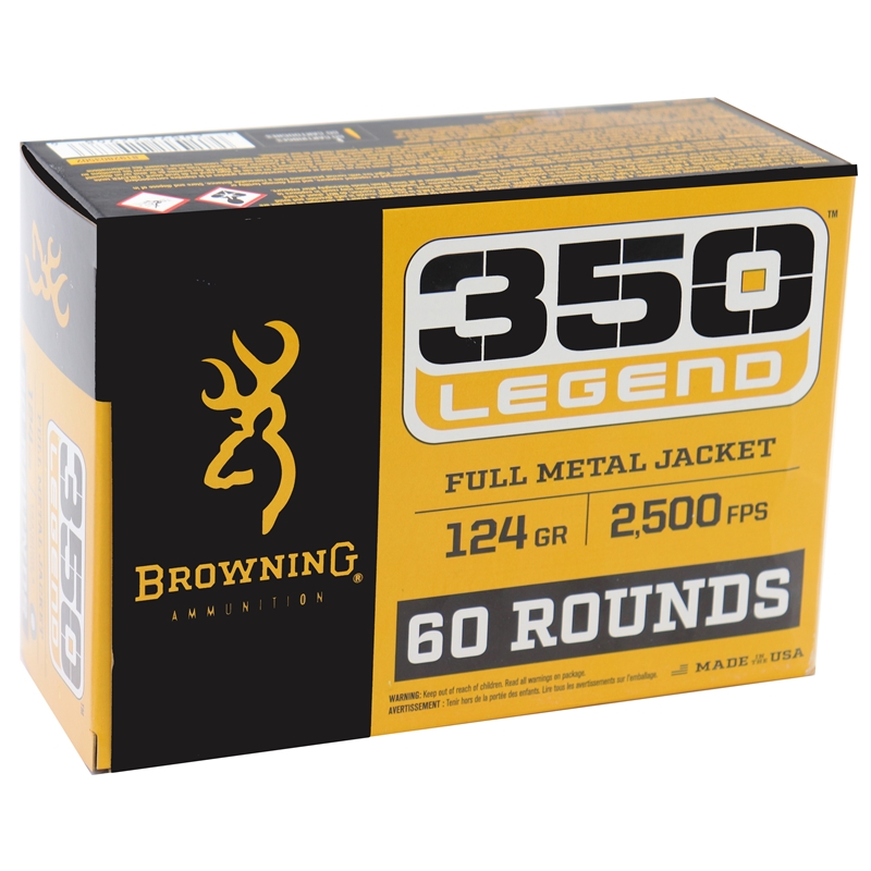 wning 350 Legend 124 Grain FMJ Value Pack Box Of 60 Ammo