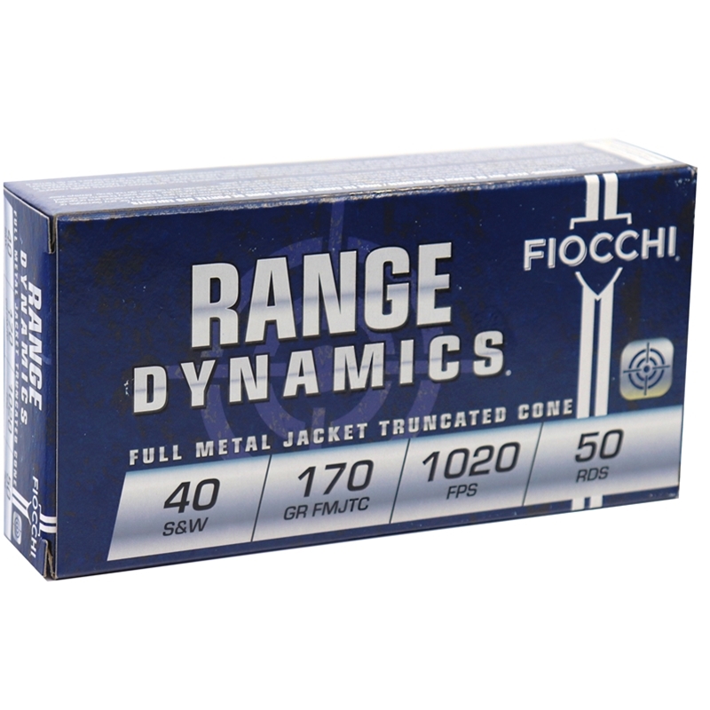 cchi Range Dynamics 40 S&W 170 Grain Full Metal Jacket Truncated Cone Box Of 50 Ammo