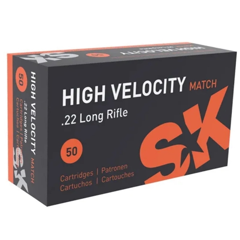 SK High Velocity Match 22 Long Rifle Ammo 40 Grain Lead Round Nose Ammo - Bulk 420137 Box Of 500 Bulk 420137 Box Of 500 Ammo