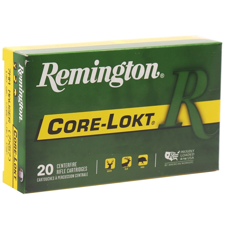 ington Core-Lokt 7x57mm Mauser (7mm Mauser) 140 Grain Core-Lokt Pointed SP Box Of 20 Ammo