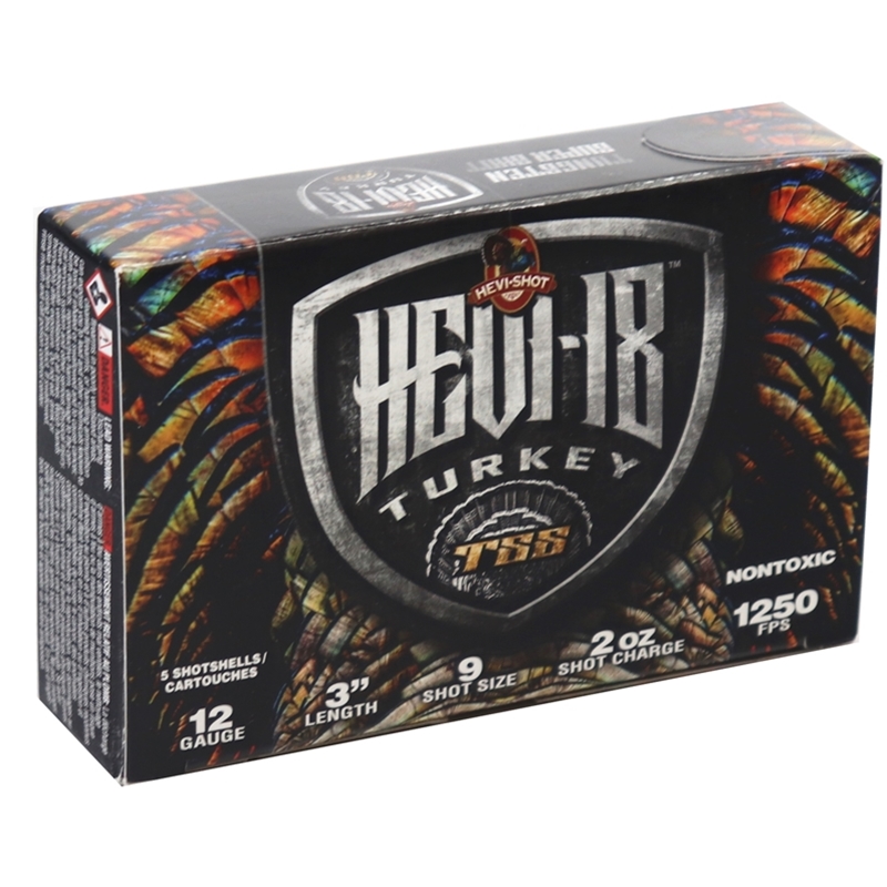 Hevi-Shot Hevi-18 12 Gauge Ammo 3 Inch 2 Oz #9 Tungsten Non-Toxic Shot Box Of 5 i-Shot Hevi-18 12 Gauge 3 Inch 2 Oz #9 Tungsten Non-Toxic Shot Box Of 5 Ammo