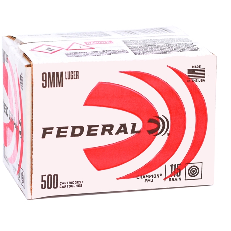 eral Training 9mm Luger 115 Grain Full Metal Jacket 500 Rounds Case Case Of 500 (1 Box Of 500)-Free Shipping Ammo