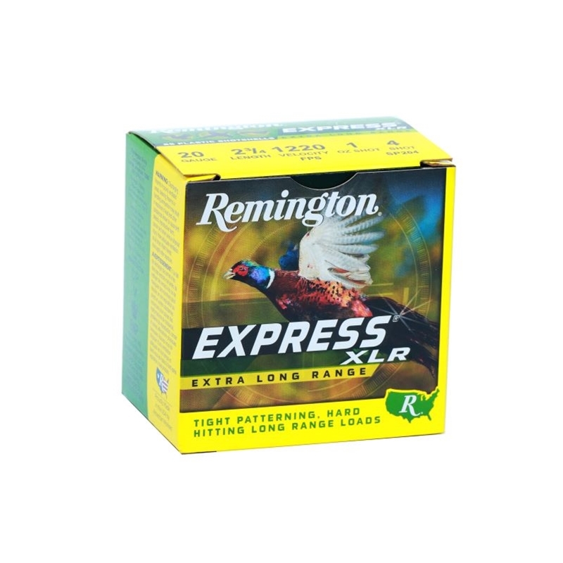 Remington Express Extra Long Range 20 Gauge Ammo 2 1oz #4 Lead Shot SP204 Box Of 25 ington Express Extra Long Range 20 Gauge 2 1oz #4 Lead Shot SP204 Box Of 25 Ammo