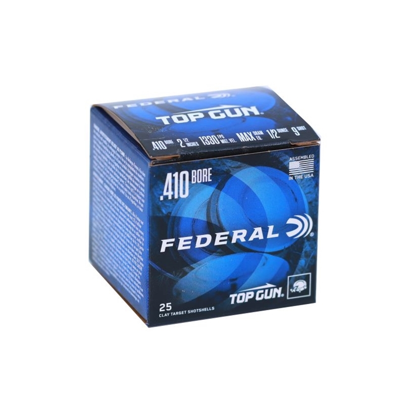 Federal Top Gun Sporting 410 Bore Ammo 2-1/2 1/2 Oz. #9 Shot 250 Round Case Case Of 250 (10 Boxes Of 25) Ammo - Free Shipping Free Shipping Ammo
