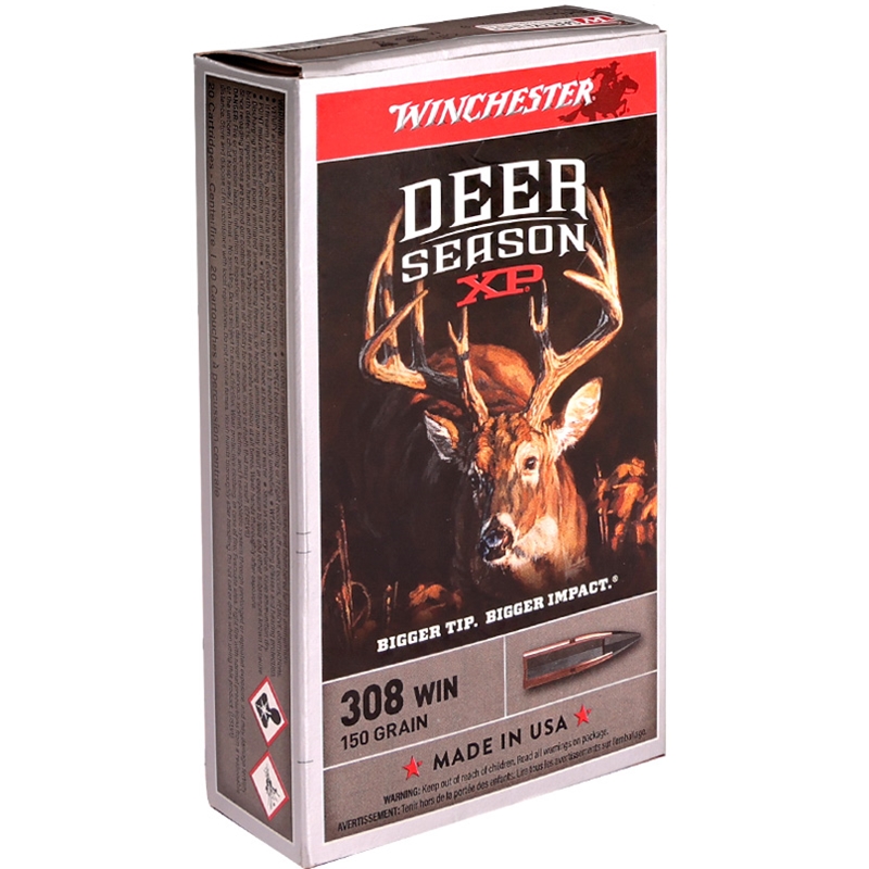 Winchester Deer Season XP 308 Winchester Ammo 150 Grain Polymer Tip Ammo - X308DS Box Of 20 X308DS Box Of 20 Ammo