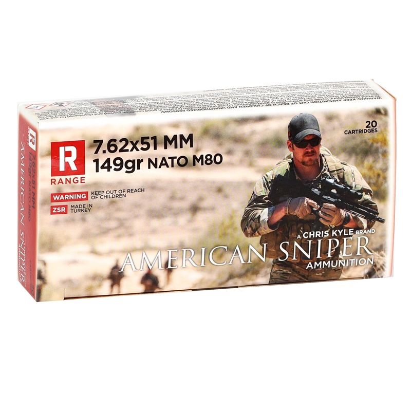 ZSR American Sniper 7.62x51MM NATO M80 Ammo 149 Grain Full Metal Jacket Ammo - ZSR762x51 Box Of 20 ZSR762x51 Box Of 20 Ammo