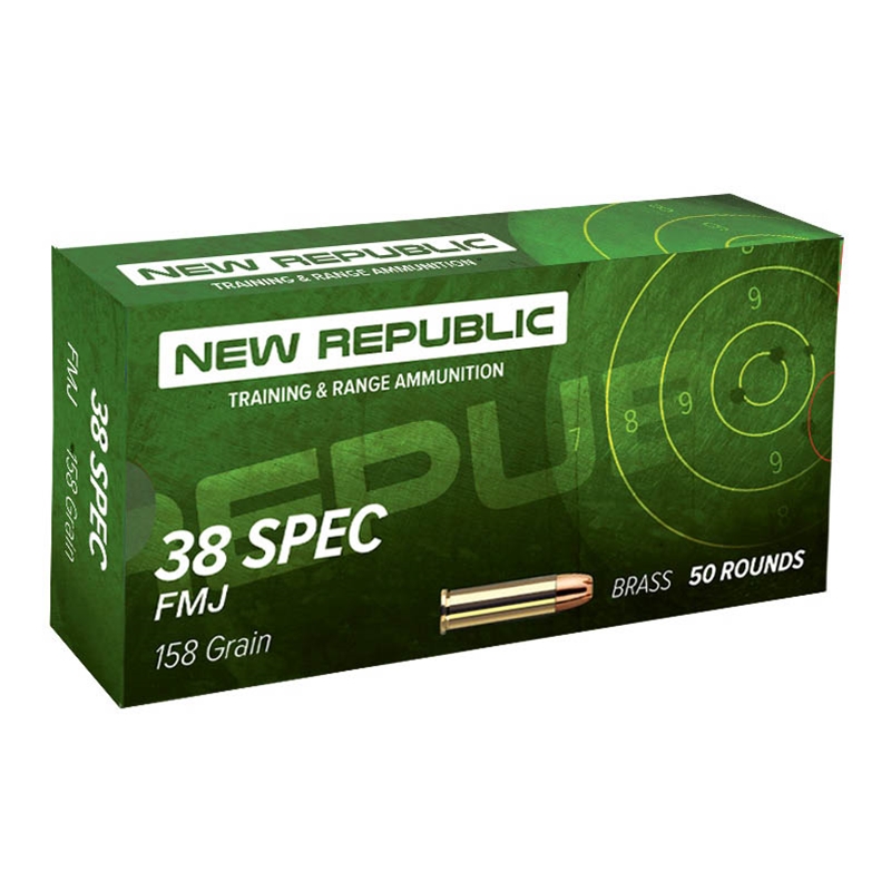  Republic Training And Range 38 Special 158 Grain FMJ FP Box Of 50 Ammo