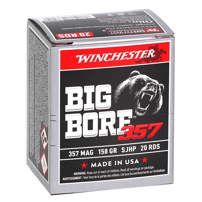 Winchester Big Bore 357 Magnum Ammo 158 Grain Semi-Jacketed Hollow Point Ammo - X357MBB Box Of 20 X357MBB Box Of 20 Ammo