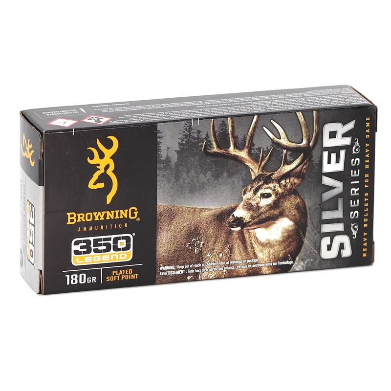 wning Silver Series 350 Legend 180 Grain Plated Soft Point Box Of 20 Ammo