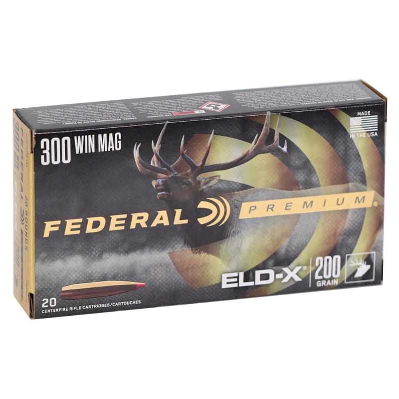 Federal Premium 300 Winchester Magnum Ammo 200 Grain ELD-X Ammo - P300WELDX1 Box Of 20 P300WELDX1 Box Of 20 Ammo
