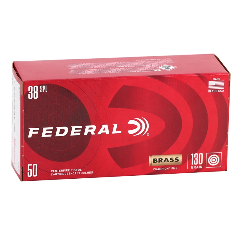 eral Champion 38 Special 130 Grain Full Metal Jacket Box Of 50 Ammo