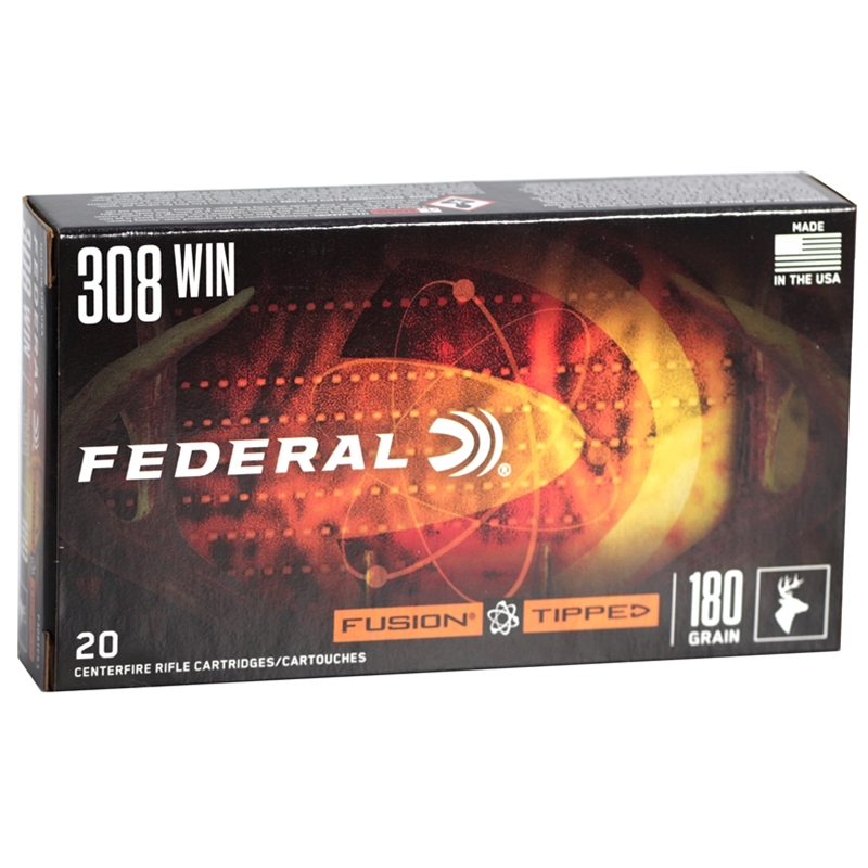 eral Fusion Tipped .308 Winchester 180 Grain Polymer Tipped Bonded Boat Tail  F308TFS3 Box Of 20 Ammo