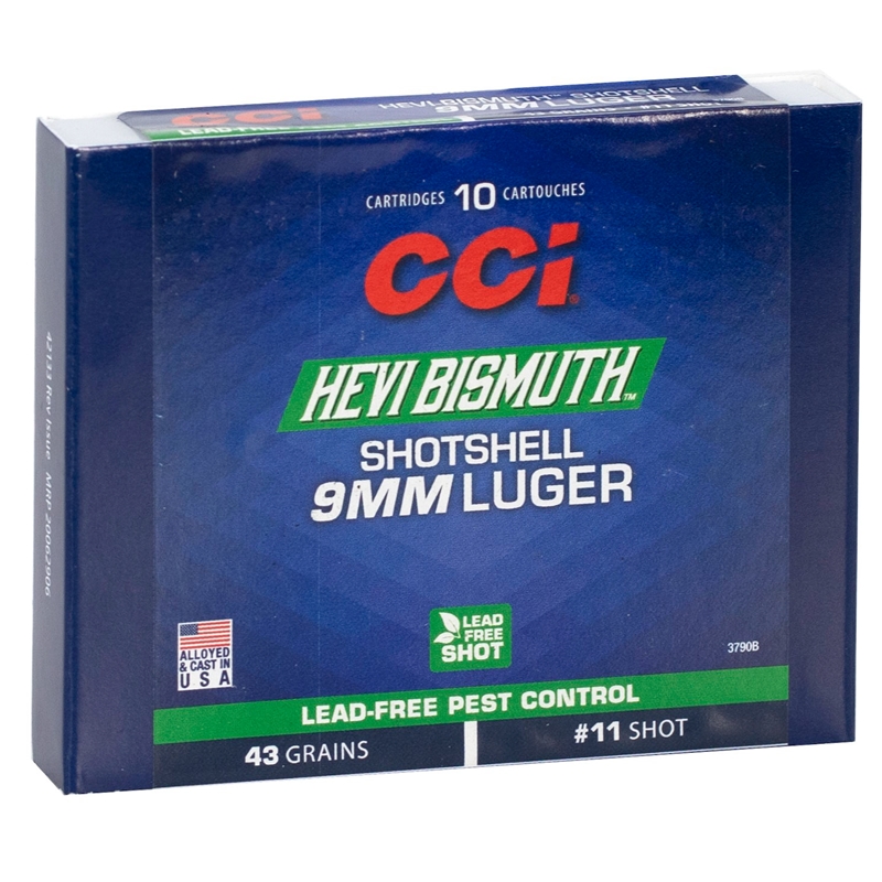 CCI HEVI-Bismuth Shotshell 9mm Ammo 43 Grain Lead Free Ammo - 3790B Box Of 10 3790B Box Of 10 Ammo