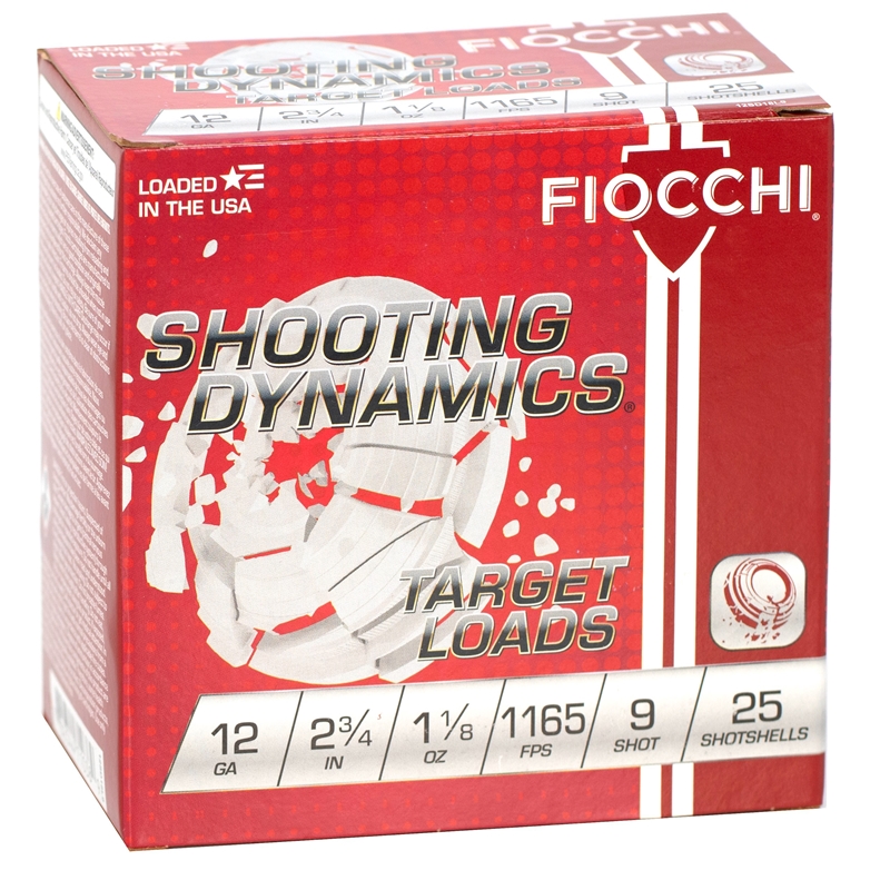 Fiocchi Shooting Dynamics 12 Gauge Ammo 2-3/4 1-1/8 Oz #9 Shot 250 Rounds Ammo - 12SD18L9 Case Of 250 (10 Boxes Of 25) Ammo - Free Shipping 12SD18L9 Case Of 250 (10 Boxes Of 25) - Free Shipping Ammo