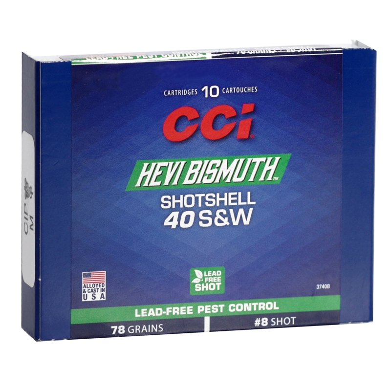 Hevi 40S&W 78 Grain #8 Bismuth Shot  3740B Box Of 10 Ammo