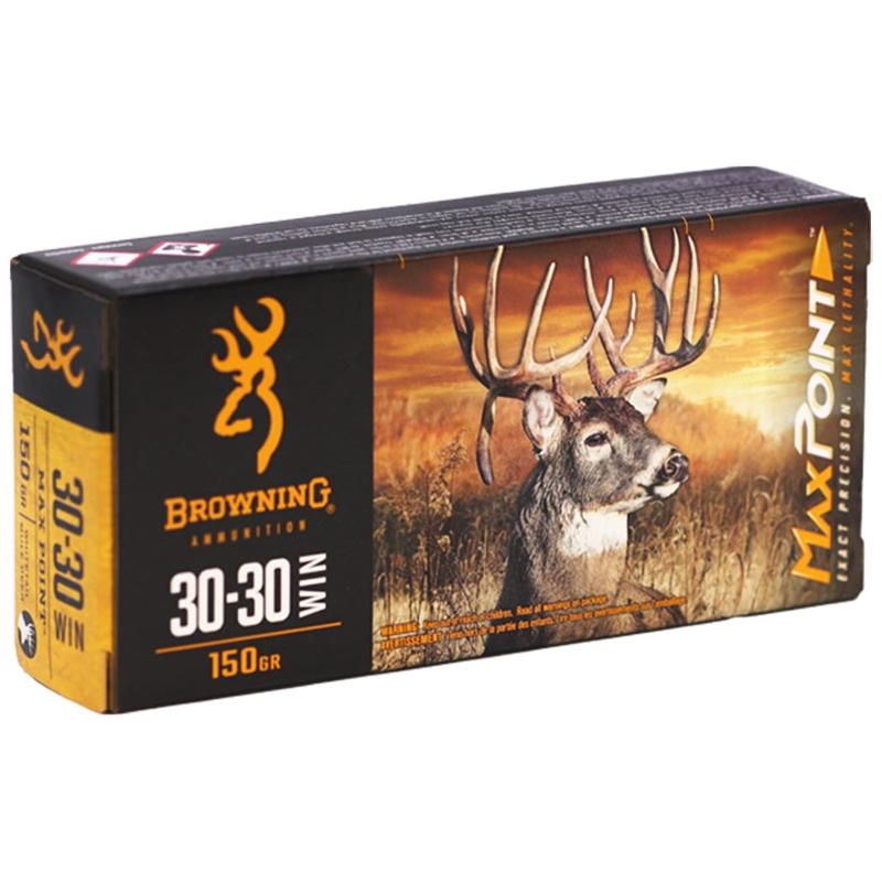 Browning Max Point 30-30 Winchester Ammo 150 Grain Polymer Tip Ammo - B192130302 Box Of 20 B192130302 Box Of 20 Ammo
