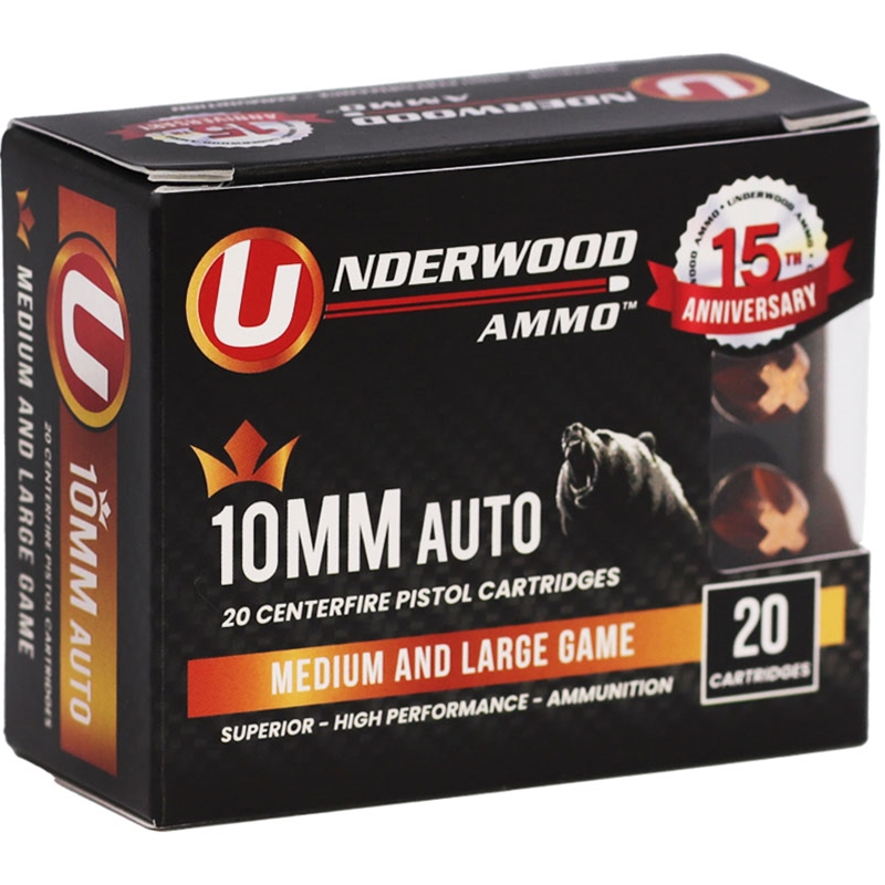 Underwood Xtreme Penetrator 10mm Auto Ammo 140 Grain Solid Monolithic Ammo - 648 Box Of 20 648 Box Of 20 Ammo