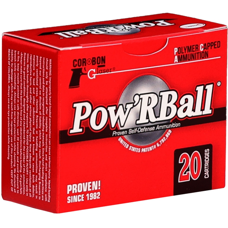 CorBon Pow&aposRBall 9mm Luger P Ammo 100 Grain Polymer Tip Ammo - PB09100/20 Box Of 20 PB09100/20 Box Of 20 Ammo
