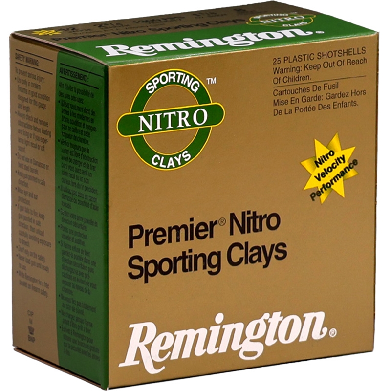 Remington Premier Nitro Sporting Clays 12 Gauge Ammo 2  1  Oz #8 Lead Shot  20266 Box Of 25 ington Premier Nitro Sporting Clays 12 Gauge 2  1  Oz #8 Lead Shot  20266 Box Of 25 Ammo