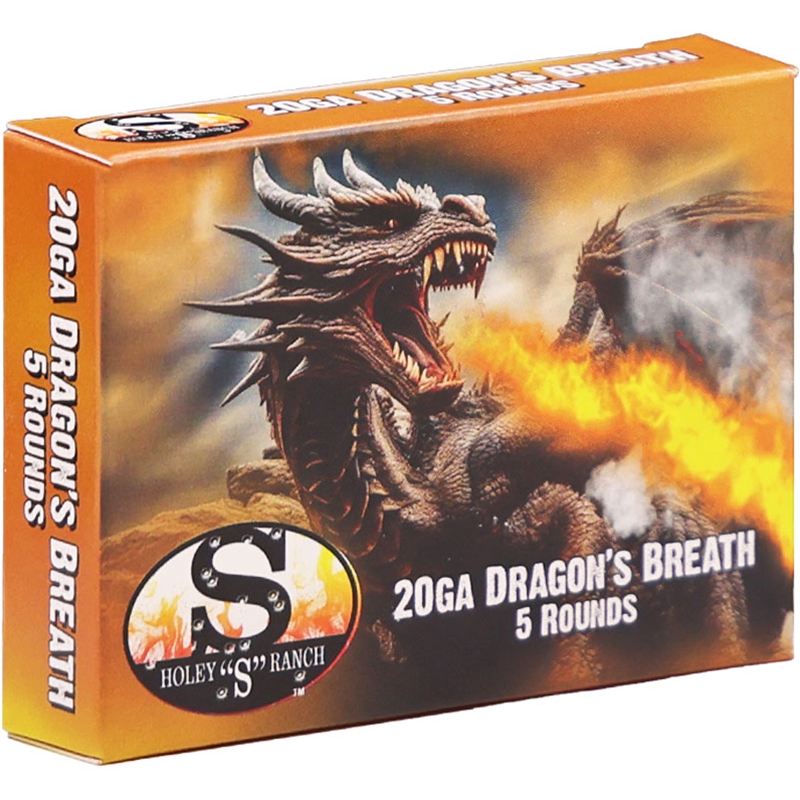 Holey S Ranch Dragons Breath 20 Gauge Ammo Incendiary Metal Compound Ammo - HSR20DRAGON Box Of 5 HSR20DRAGON Box Of 5 Ammo