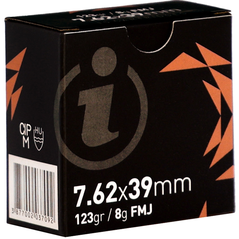 Igman 7.62x39mm Ammo 123 Grain Full Metal Jacket Ammo - IGM76239 Box Of 15 IGM76239 Box Of 15 Ammo