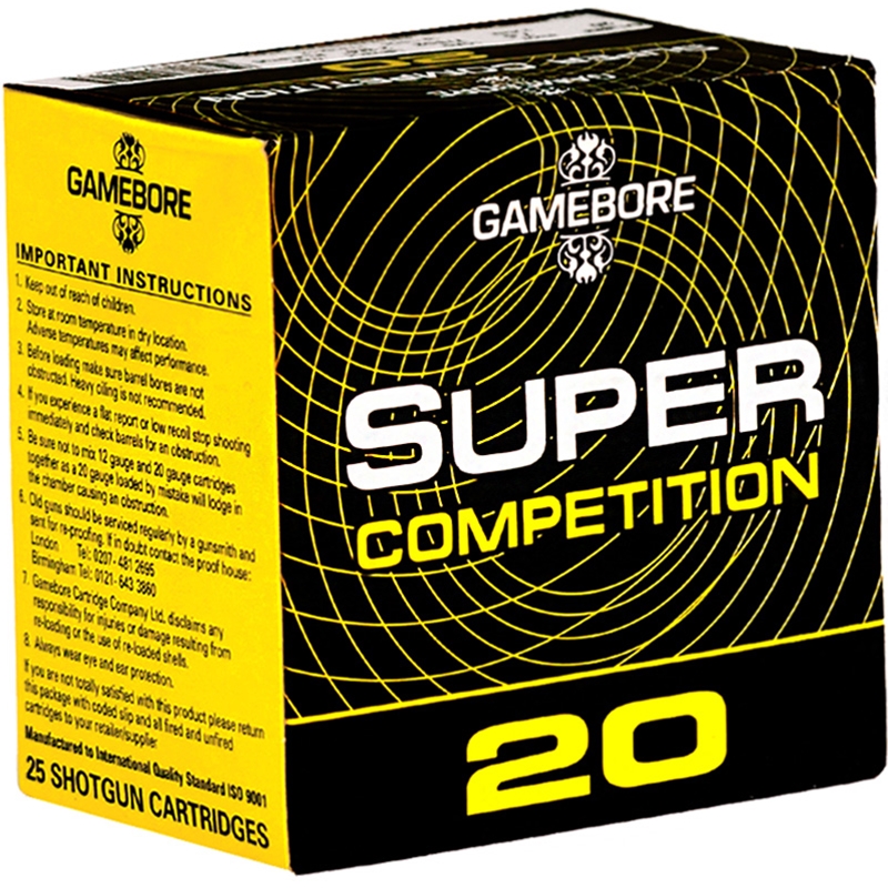 Gamebore Super Competition 20 Gauge Ammo 2 3/4 1oz #7.5 Lead Shot Ammo - 20KLAMCOM7528 Box Of 25 20KLAMCOM7528 Box Of 25 Ammo