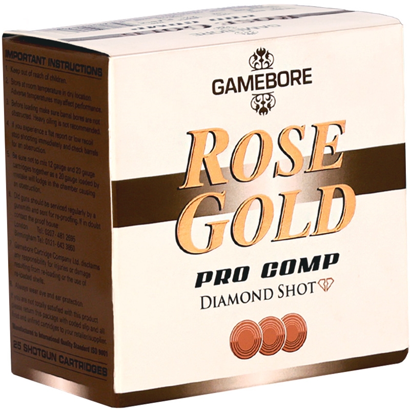 Gamebore Rose Gold 12 Gauge Ammo 2 3/4 1oz #8 Diamond Shot Ammo - GBRG1287805 Box Of 25 GBRG1287805 Box Of 25 Ammo