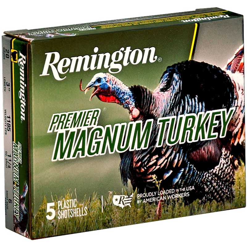 Remington Premier Magnum Turkey 20 Gauge Ammo 3 1 1/4oz #6 Lead Shot Ammo - 26859 Box Of 5 26859 Box Of 5 Ammo
