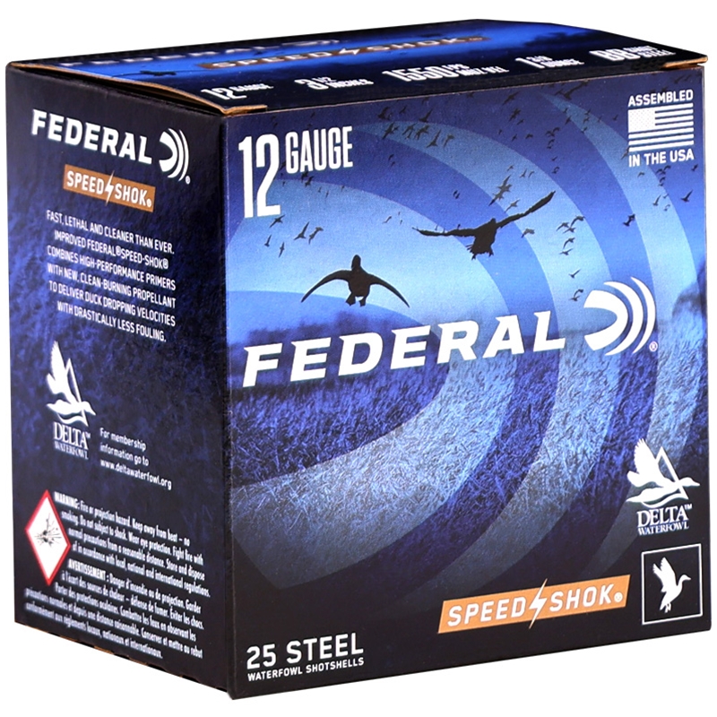 Federal Speed-Shok 12 Gauge Ammo 3 1/2 1 3/8 Oz BBB Shot 99 Pellets Ammo - WF133 BB Box Of 25 WF133 BB Box Of 25 Ammo