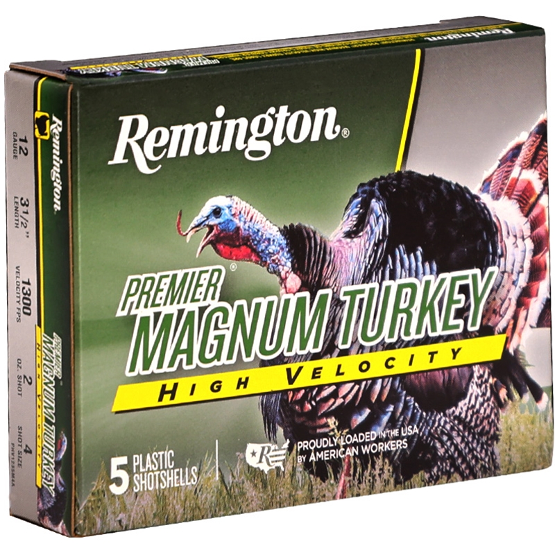 Remington Magnum Turkey High Velocity 12 Gauge Ammo 3 1/2 2 Oz #4 Shot 174 Pellets Ammo - 28039 Box Of 5 28039 Box Of 5 Ammo