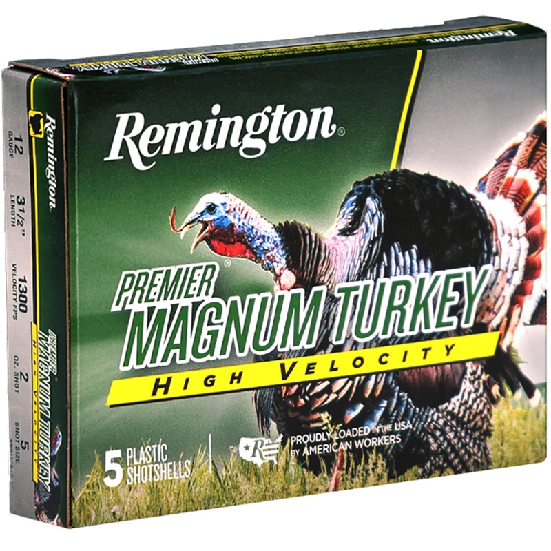 Remington Premier Magnum Turkey High Velocity 12 Gauge Ammo 3 1/2 2 Oz #5 Shot 270 Pellets Ammo - 28041 Box Of 5 28041 Box Of 5 Ammo