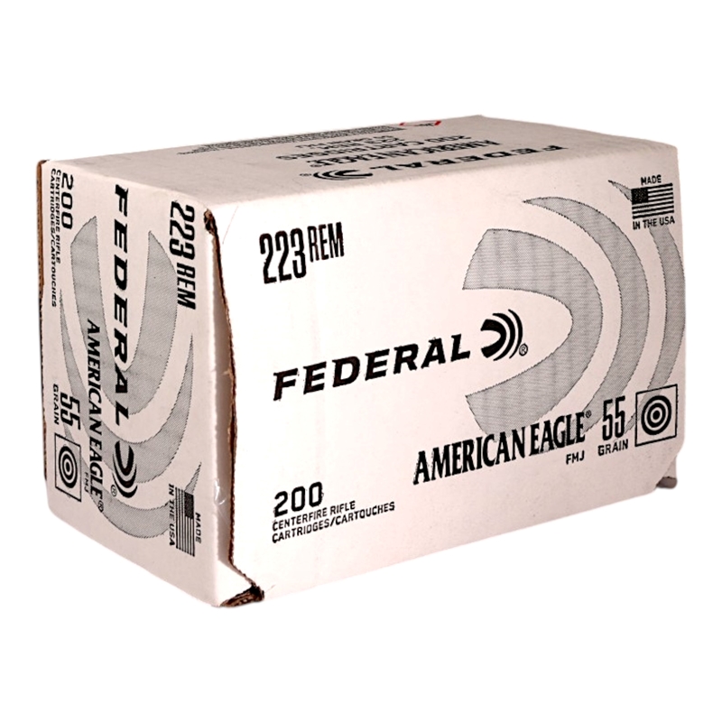 Federal American Eagle 223 Ammo 55 Grain Full Metal Jacket Ammo - AE223C Box Of 200 AE223C Box Of 200 Ammo