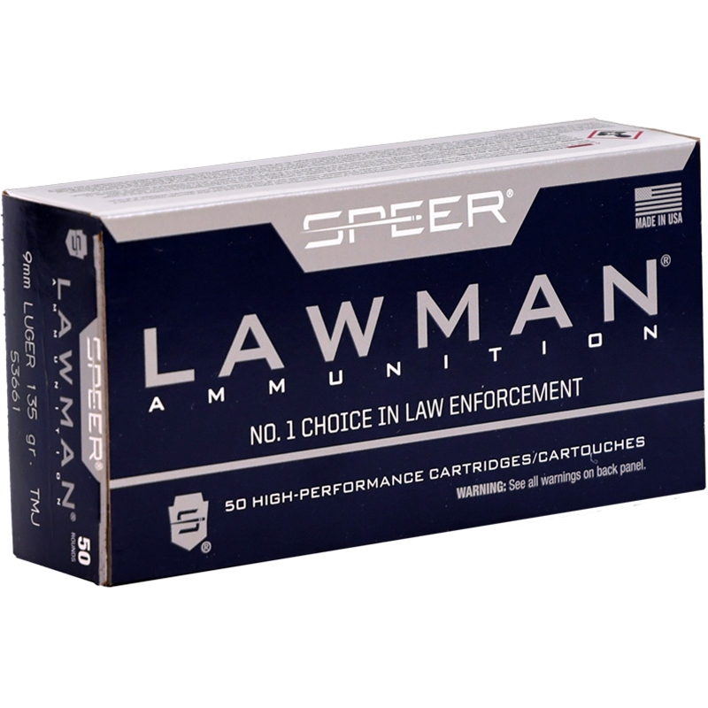 Speer Lawman 9mm Ammo 135 Grain Total Metal Jacket Ammo - 53661 Box Of 50 53661 Box Of 50 Ammo