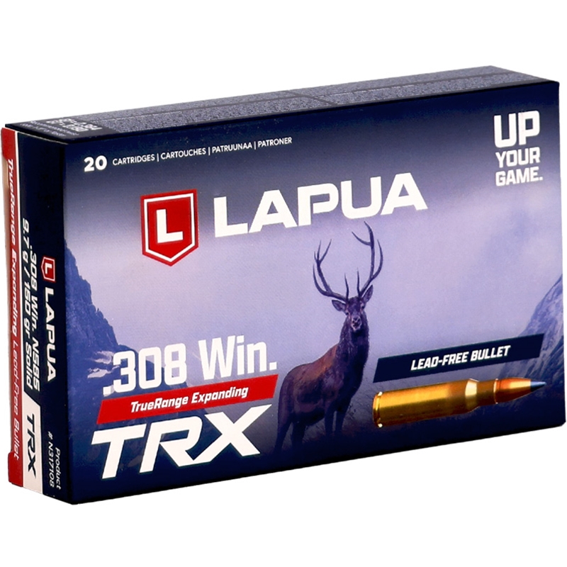 Lapua TRX 308 Winchester Ammo 150 Grain Lead Free Polymer Tip Ammo - N317108 Box Of 20 N317108 Box Of 20 Ammo