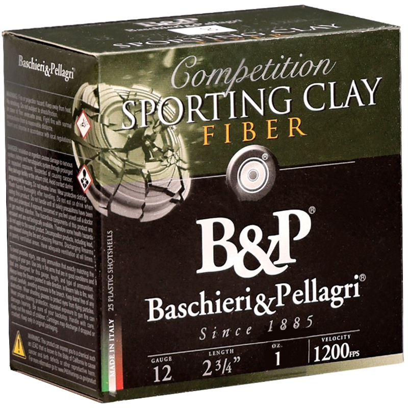 B&P Sporting Clay Fiber 12 Gauge Ammo 2 3/4 1 Oz #8 Lead Shot Ammo - 12B1SCF8 Case Of 250 (10 Boxes Of 25) Ammo - Free Shipping 12B1SCF8 Case Of 250 (10 Boxes Of 25) - Free Shipping Ammo