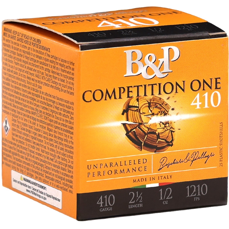 B&P Competition One 410 Gauge Ammo 2 1/2 1/2 Oz #8 Shot Ammo - 410BCP8 Case Of 250 (10 Boxes Of 25) Ammo - Free Shipping 410BCP8 Case Of 250 (10 Boxes Of 25) - Free Shipping Ammo