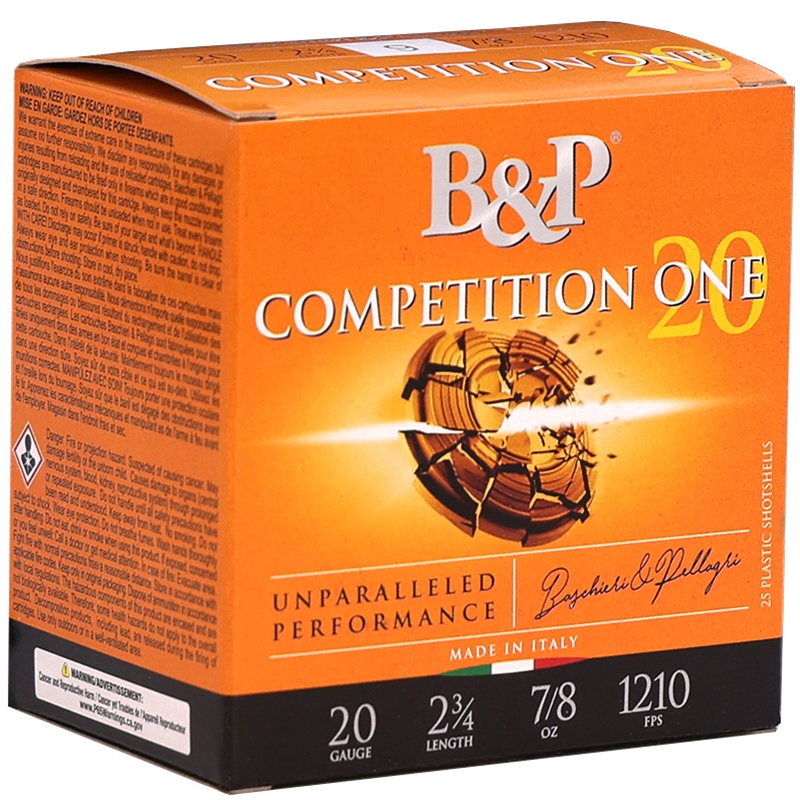B&P Competition One 20 Gauge Ammo 2 3/4 7/8 Oz #9 Shot Ammo - 20B78CP9 Case Of 250 (10 Boxes Of 25) Ammo - Free Shipping 20B78CP9 Case Of 250 (10 Boxes Of 25) - Free Shipping Ammo