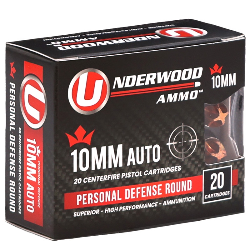 Underwood Personal Defense 10mm Auto Ammo 115 Grain Xtreme Defender Ammo - 810 Box Of 20 810 Box Of 20 Ammo