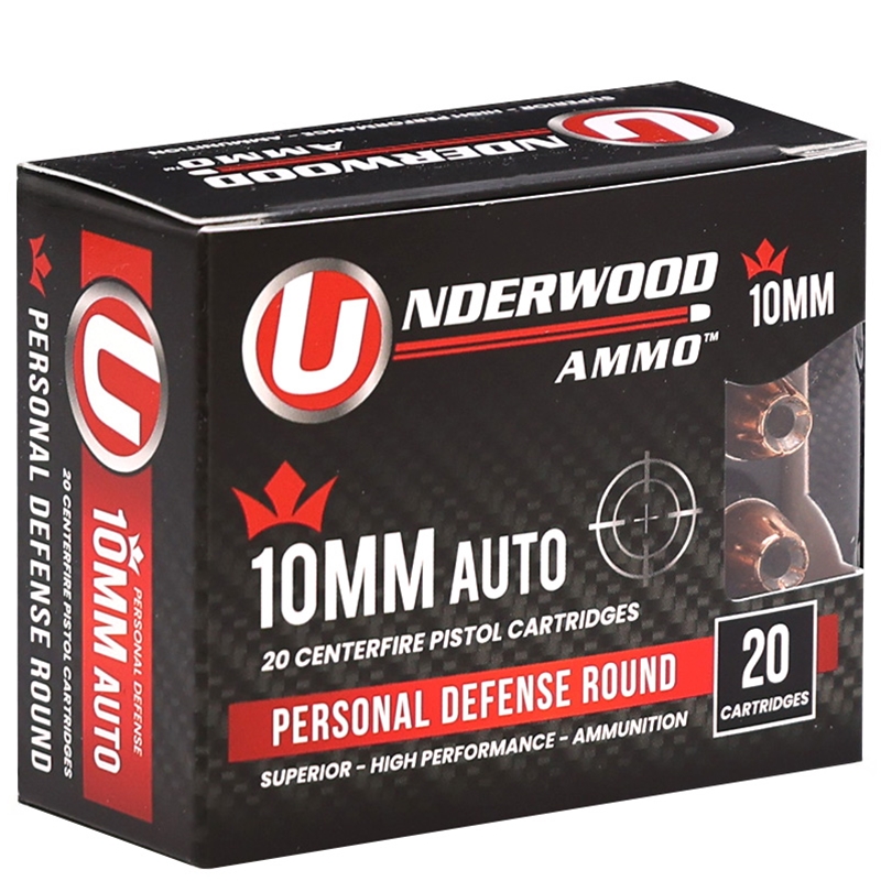Underwood 10mm Auto Ammo 135 Grain Jacketed Hollow Point Ammo - 231 Box Of 20 231 Box Of 20 Ammo